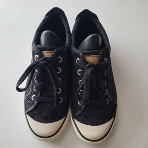 Coach Barrett Signature Black Canvas Women's Sneakers Size US 8M